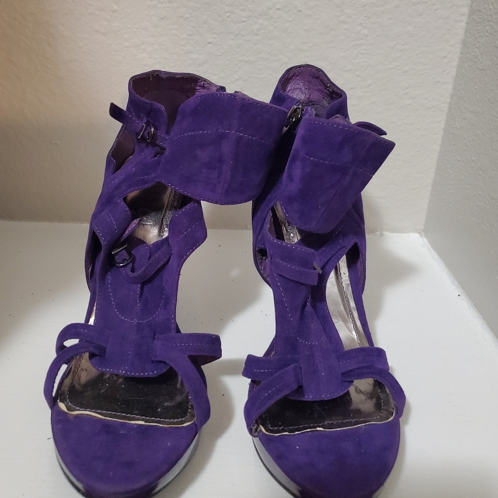 Purple Suede Heel